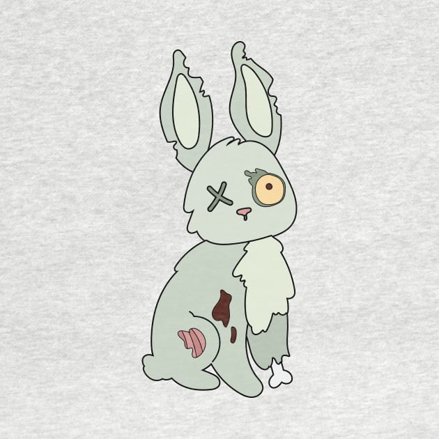 Zombie Rabbit Cartoon // Funny Halloween Zombie by SLAG_Creative